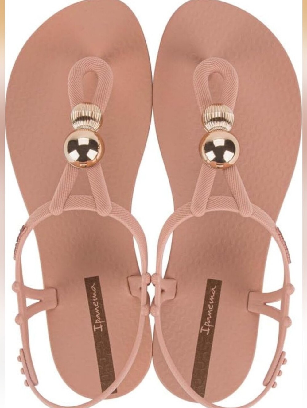 Ipanema Class Spheres Blush Pink Sandal with Gold Accent
